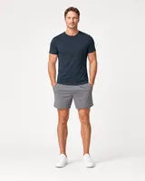 StringKing Men's Pima Terry Tee - Sharp Fit, Navy, Full Front - Human Model