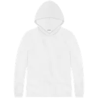 StringKing Men's Pima Jersey Hoodie - Sharp Fit, White, Front