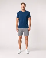 StringKing Men's StayWarm Tee - Sharp Fit, Navy Blue, Full Front - Human Model