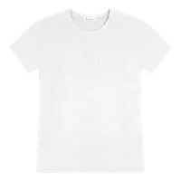 StringKing Men's Pima Cotton Short Sleeve Pocket Crewneck T-Shirt - Sharp Fit, White, Front