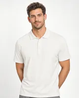 StringKing Men's Pima Jersey Classic Polo - Relaxed Fit, Tofu, Collar Shoulder - Human Model