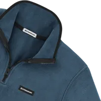 StringKing Men's Polartec Fleece Quarter Zip Pro - Sharp Fit, Indian Teal, Detail