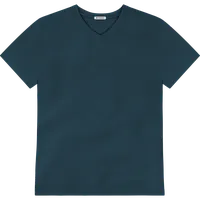 StringKing Men's Pima Jersey V-Neck Tee - Relaxed Fit, Navy, Front
