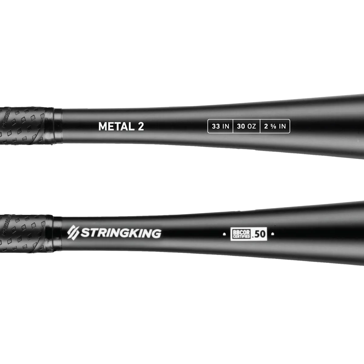 StringKing Metal 2 BBCOR - Drop 3, 33" / 30 oz, Black, Bat Details, Horizontal