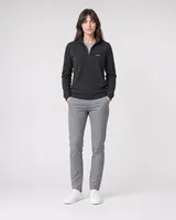StringKing Women's Polartec Fleece Quarter Zip - Sharp Fit, Meteorite, Full Front - Human Model