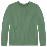 StringKing Men's Pima Cotton Crewneck Sweatshirt - Sharp Fit, Green, Front