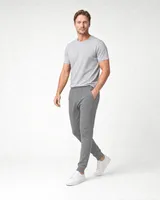 StringKing Men's Pima Terry Sweatpants - Sharp Fit, Frost Gray, Full Front Angle - Human Model