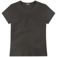 StringKing Women's FlexTech Short Sleeve Crewneck T-Shirt - Relaxed Fit, Charcoal, Front