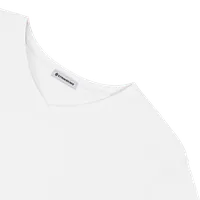 StringKing Men's Pima Cotton Short Sleeve V-Neck T-Shirt - Relaxed Fit, White, Detail