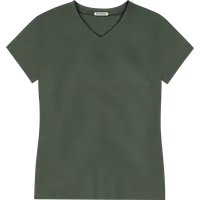 StringKing Women's Pima Jersey V-Neck Tee - Sharp Fit, Moss, Front