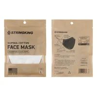 Washable Cloth Face Mask Adjustable White Large Single Bag Packaging