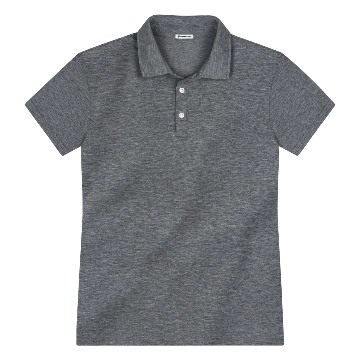 StringKing Men's FlexStyle Short Sleeve Polo - Sharp Fit, Heather Gray, Front