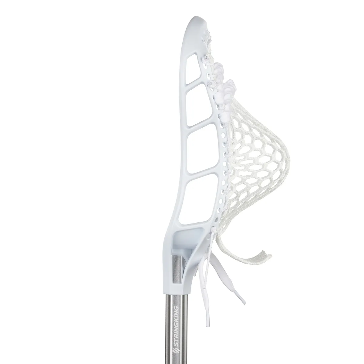 StringKing Starter Jr  Lacrosse Stick White Silver Pocket