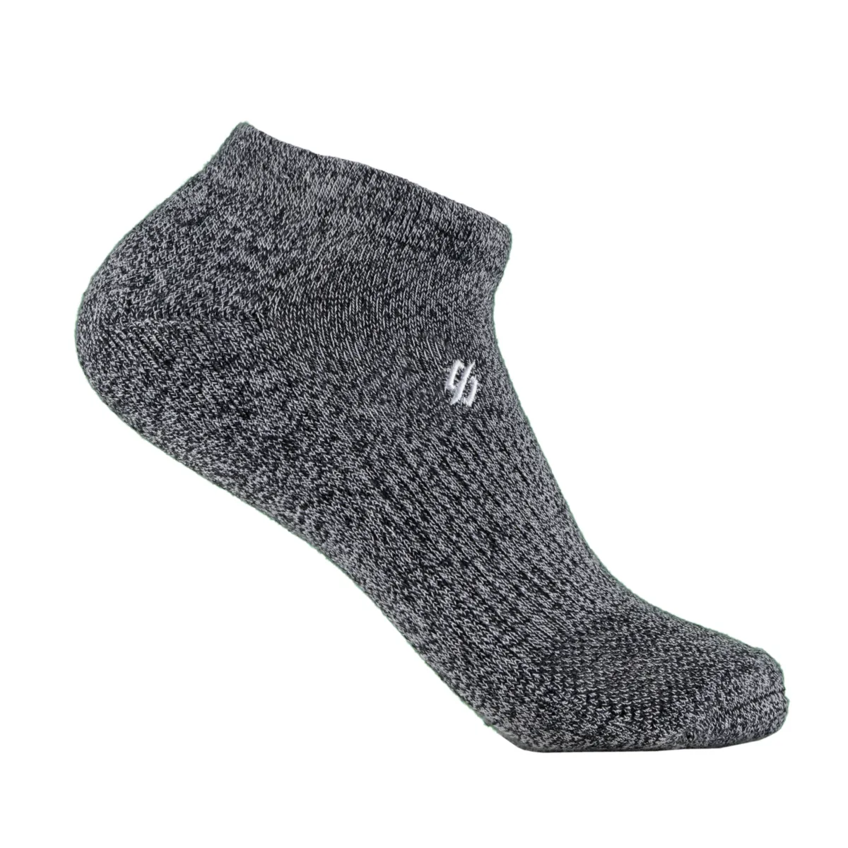 StringKing Apparel Athletic Socks Low Cut Heather Gray On Foot