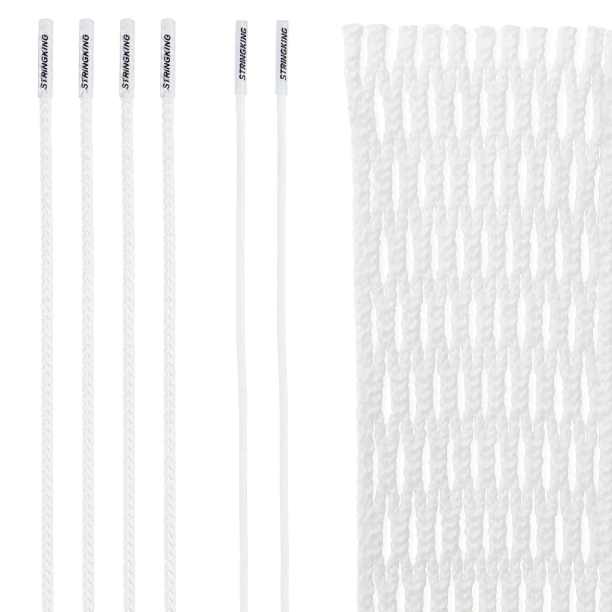 StringKing Women's Type W Lacrosse Mesh String Kit Shooters White