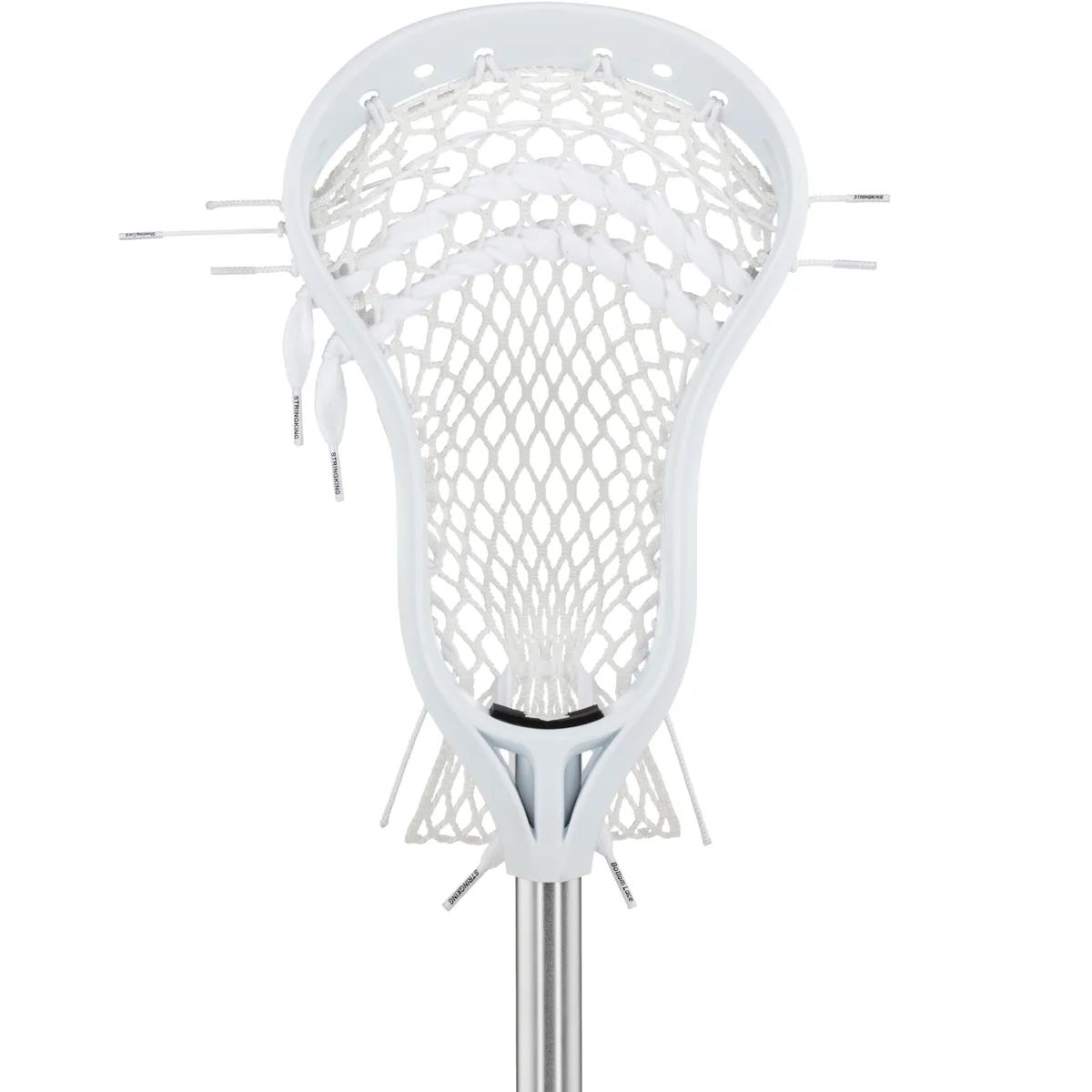 StringKing Lacrosse Complete Stick Type 2 Mesh Pocket Face - White