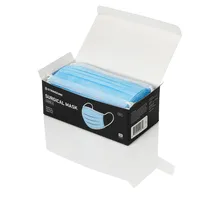 Disposable Surgical Mask Level 3 PPE Blue 50 Pack Box Open