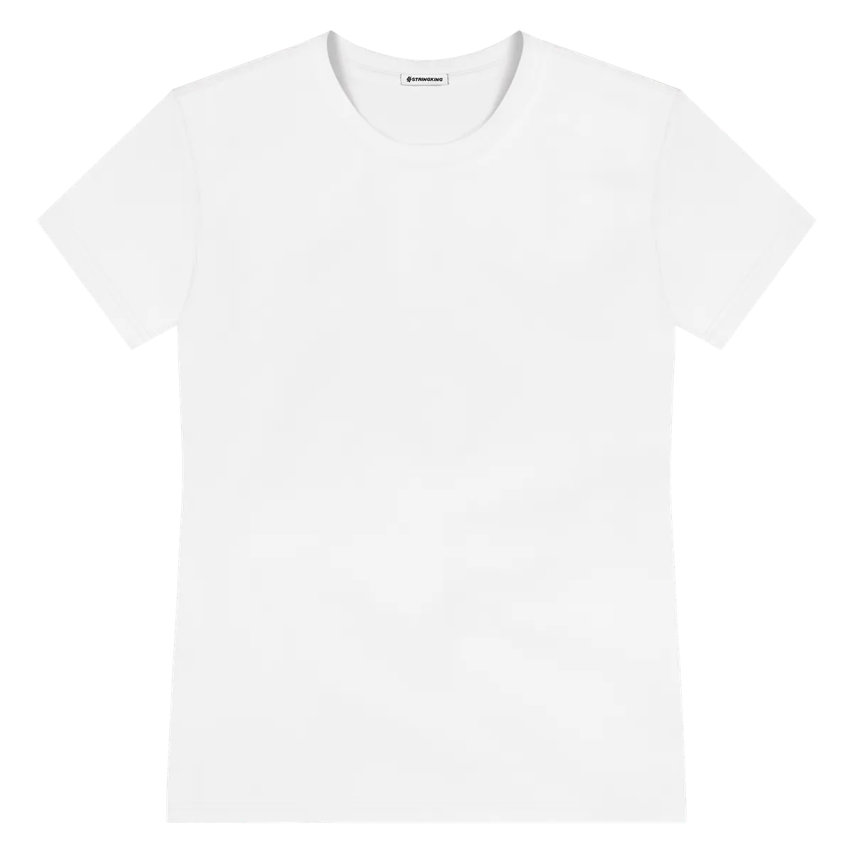 StringKing Men's FlexTech Short Sleeve Crewneck T-Shirt - Sharp Fit, White, Front