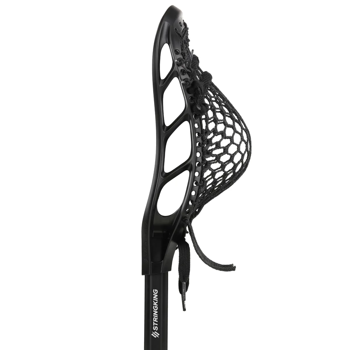 StringKing Starter Lacrosse Stick Black Pocket Angle