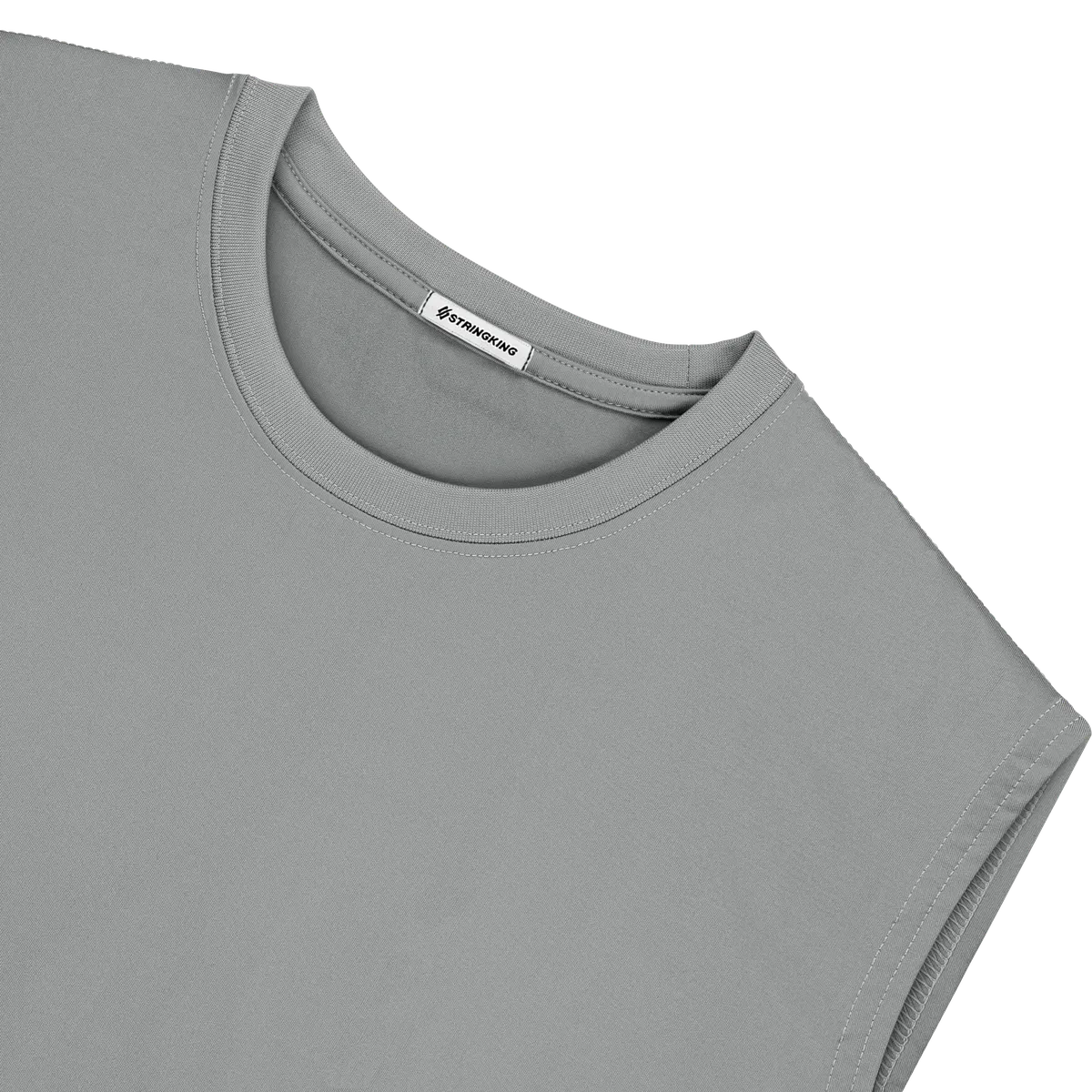 StringKing Men's StayWarm Tank Top - Sharp Fit, Gray, Detail