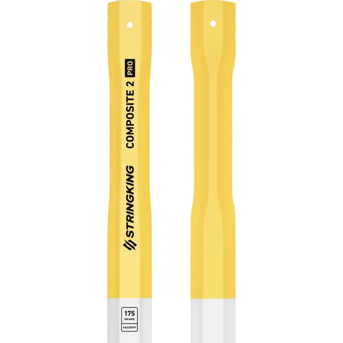 StringKing Composite 2 Pro Faceoff Double Lever - 175 Grams, White / Yellow, Top Section, Vertical, Right, Left