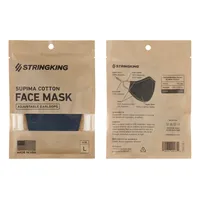 StringKing Cloth Face Mask - Adjustable, Single, Large, Navy, Front, Back