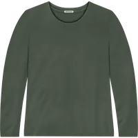 StringKing Women's Pima Terry Long Sleeve Tee - Relaxed Fit, Moss, Front