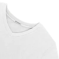StringKing Men's Heavy Pima Cotton V-Neck T-Shirt - Sharp Fit, White, Detail