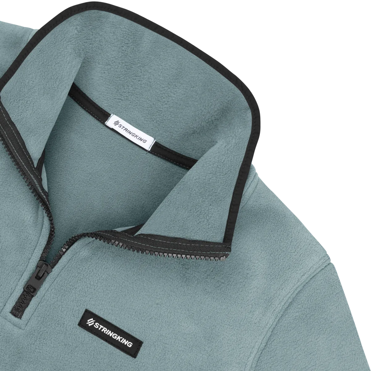 StringKing Women's Polartec Fleece Quarter Zip Pro - Relaxed Fit, Slate, Detail