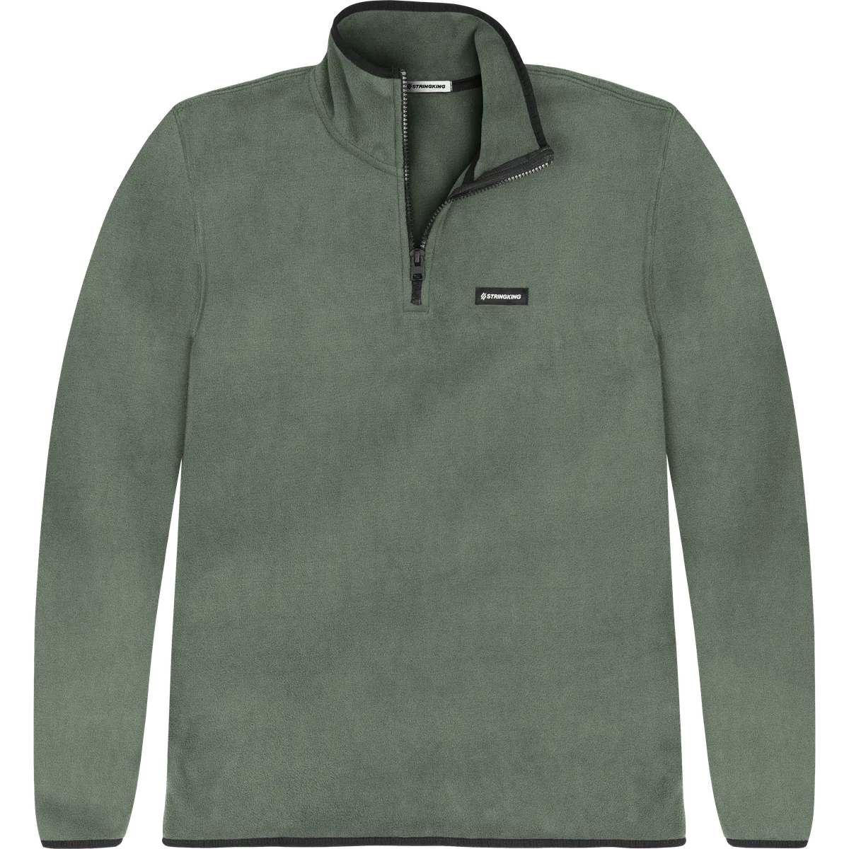 StringKing Men's Polartec Fleece Quarter Zip - Sharp Fit, Avenue Green, Front