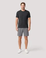 StringKing Men's Pima Terry Tee - Sharp Fit, Black, Full Front - Human Model