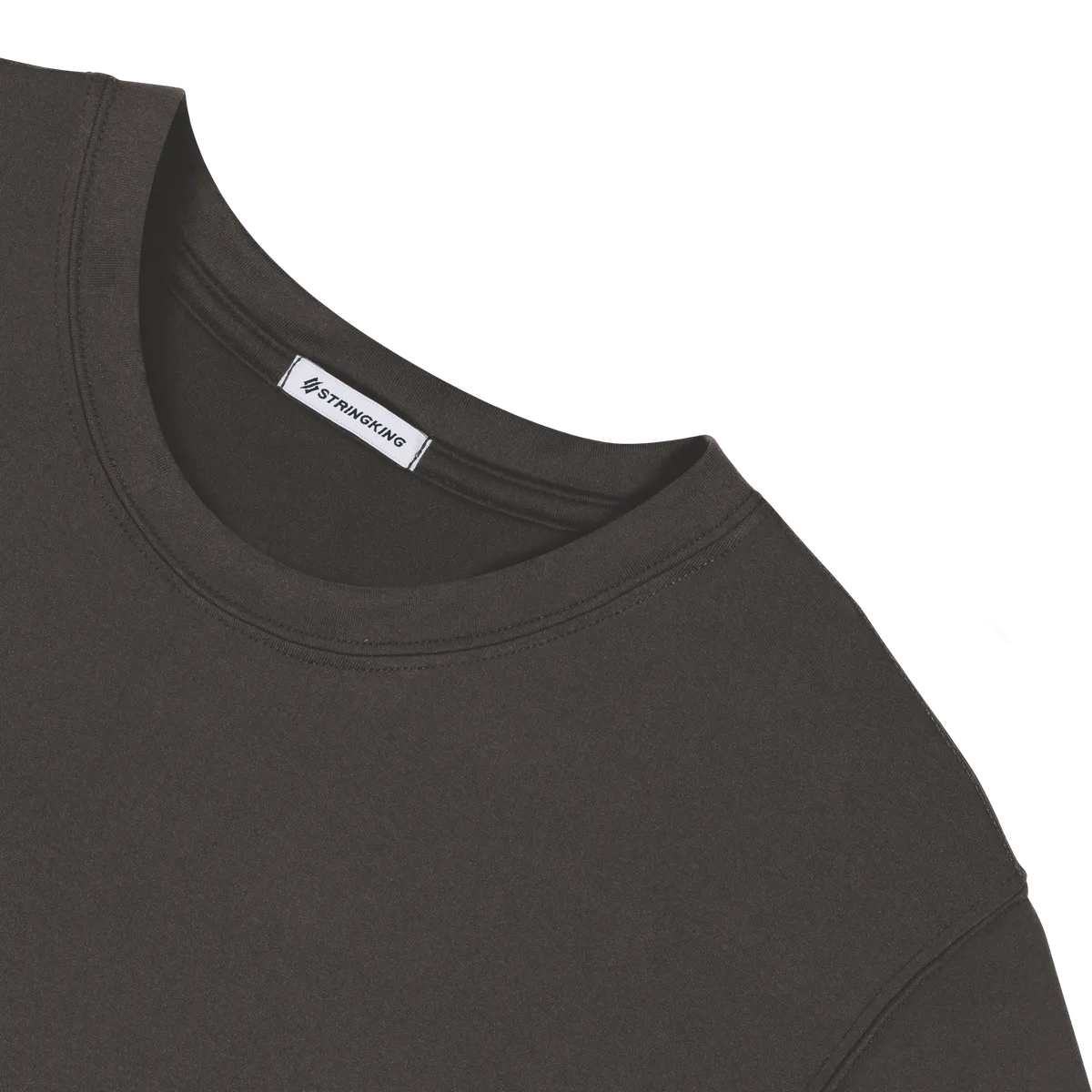 StringKing Women's FlexTech Short Sleeve Crewneck T-Shirt - Sharp Fit, Charcoal, Detail