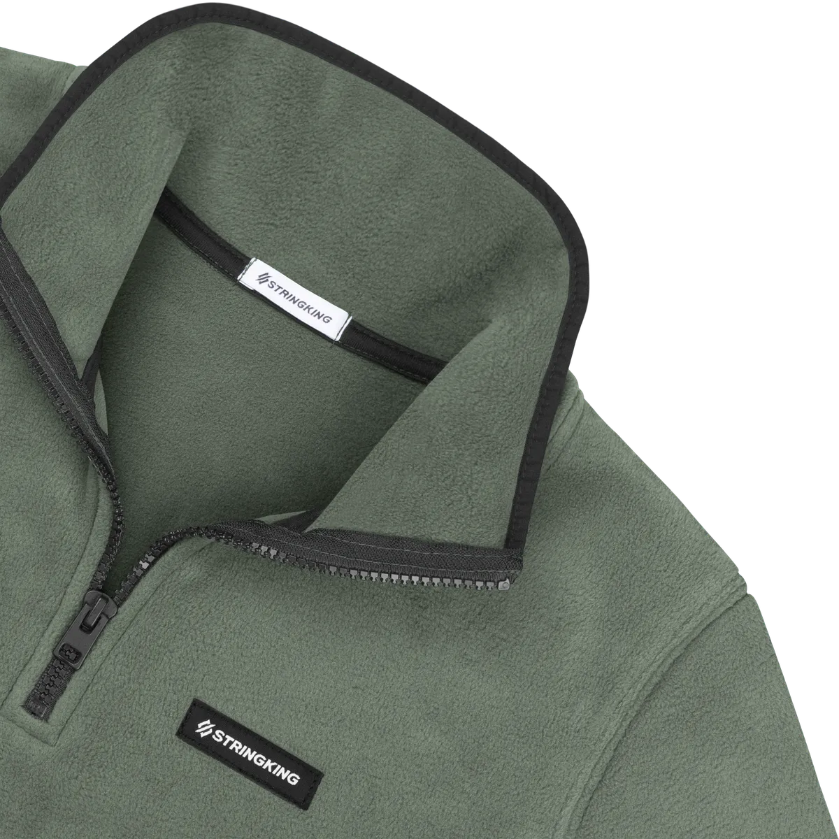 StringKing Women's Polartec Fleece Quarter Zip Pro - Relaxed Fit, Avenue Green, Detail