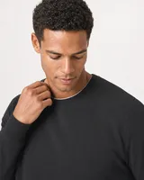 StringKing Men's StayWarm Sweater - Sharp Fit, Black, Collar Shoulder - Human Model