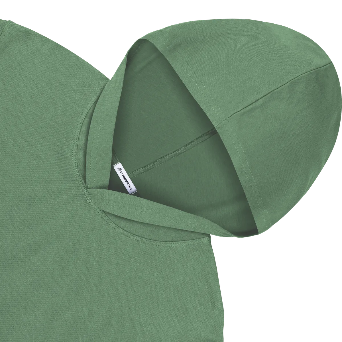 StringKing Women's Pima Cotton Lightweight Hoodie - Sharp Fit, Green, Detail
