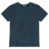 StringKing Men's Pima Cotton Short Sleeve Crewneck T-Shirt - Relaxed Fit, Navy, Front