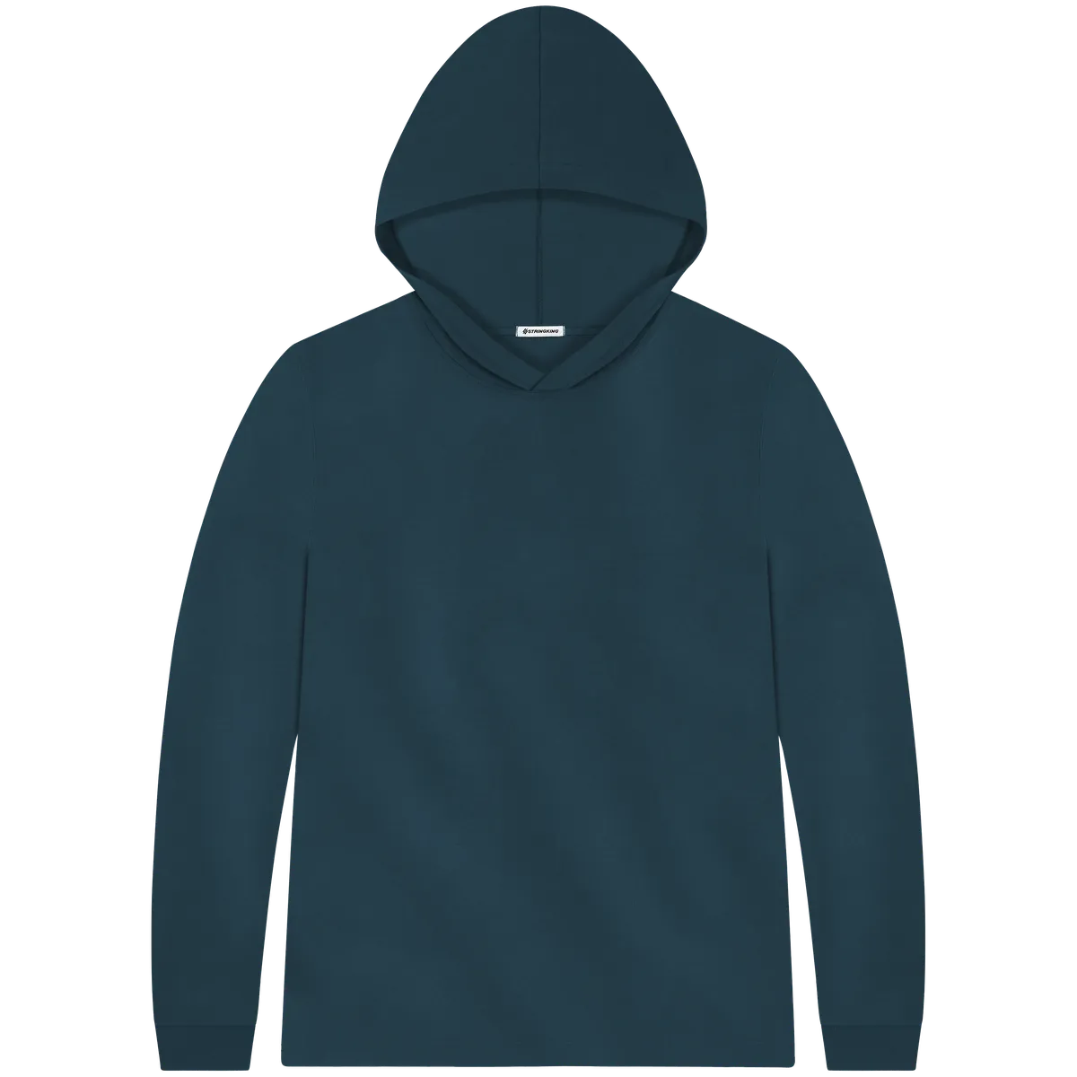 StringKing Men's Pima Jersey Hoodie - Sharp Fit, Navy, Front