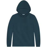 StringKing Men's Pima Jersey Hoodie - Sharp Fit, Navy, Front