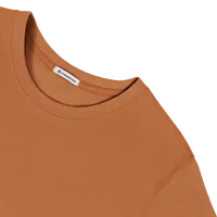 StringKing Men's FlexStyle Short Sleeve Crewneck T-Shirt - Relaxed Fit, Bombay Brown, Detail