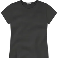 StringKing Women's Heavy Pima Cotton T-Shirt - Relaxed Fit, Black, Front