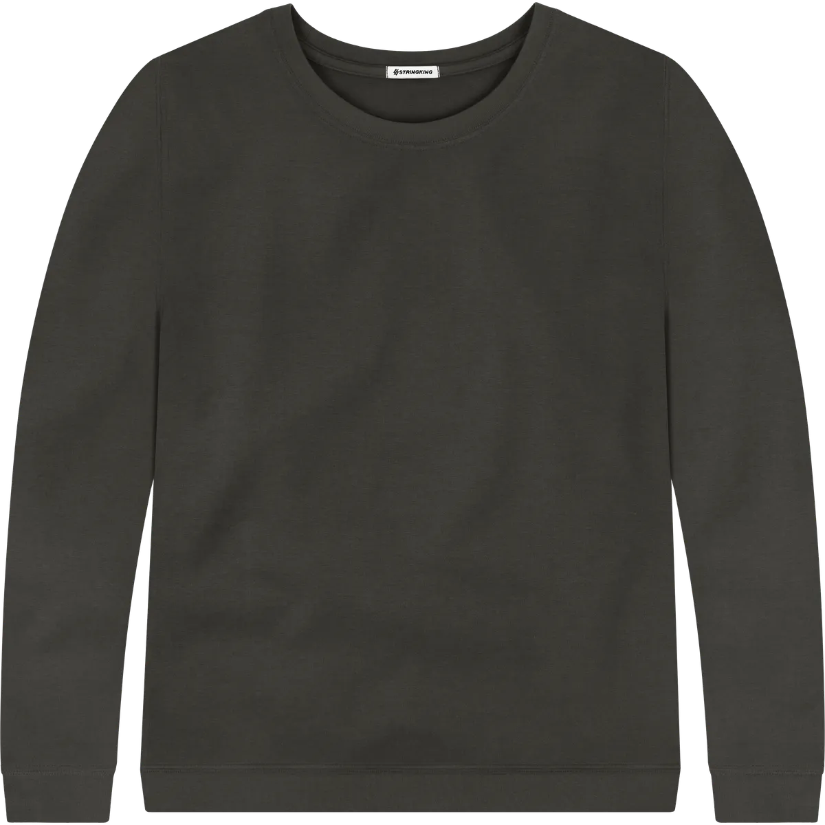 StringKing Men's Pima Terry Crew Sweater - Relaxed Fit, Peat, Front
