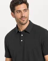 StringKing Men's Pima Jersey Classic Polo, Collar Shoulder - Human Model