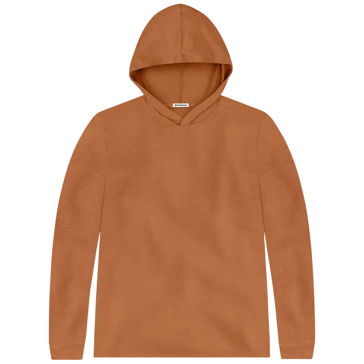 StringKing Men's FlexStyle Lightweight Hoodie - Sharp Fit, Bombay Brown, Front