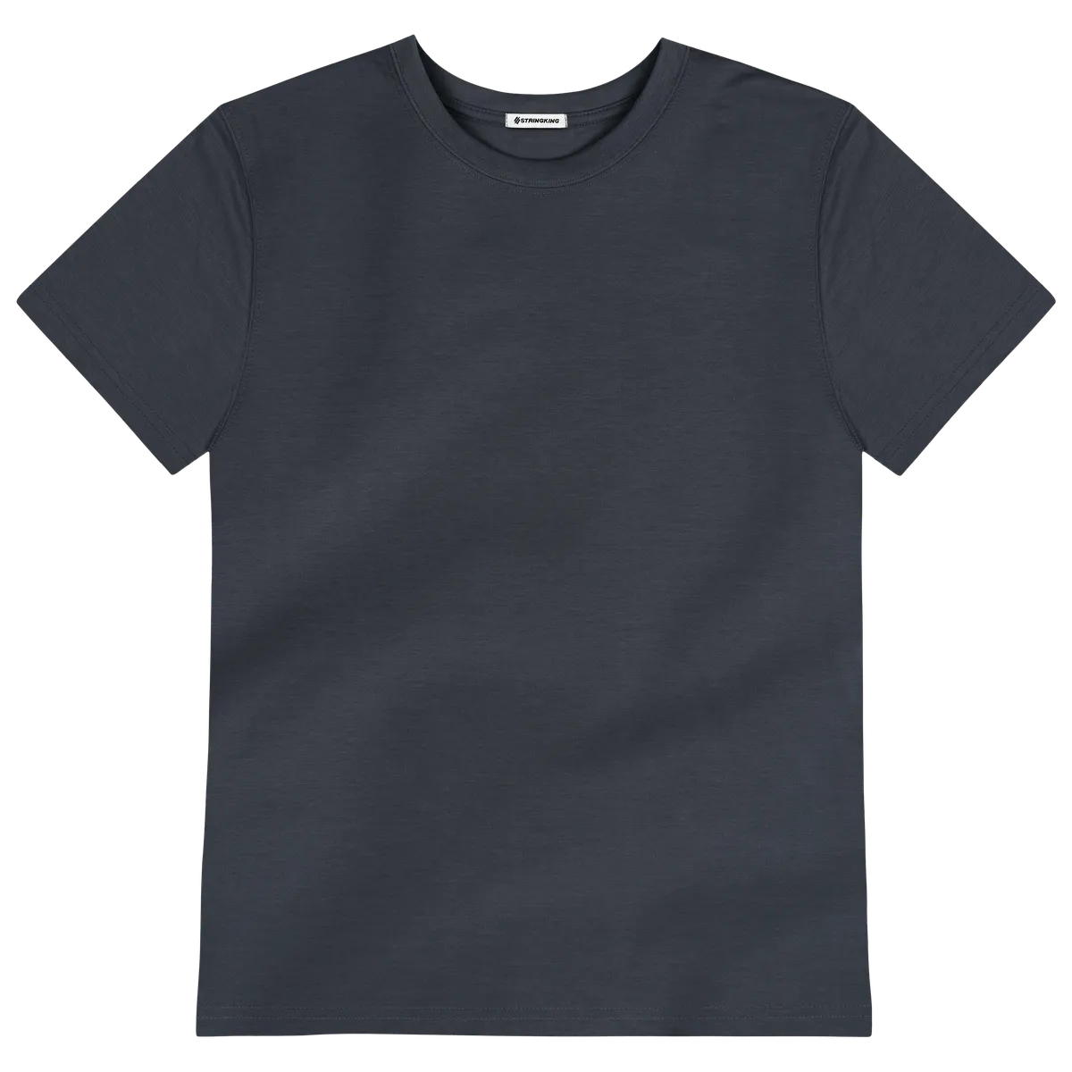 StringKing Men's FlexStyle Short Sleeve Crewneck T-Shirt - Relaxed Fit, India Ink, Front