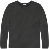 StringKing Men's Pima Terry Long Sleeve Tee - Relaxed Fit, Black, Front