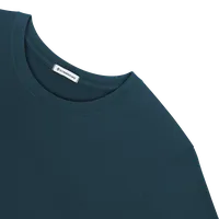 StringKing Women's Pima Terry Long Sleeve Tee - Relaxed Fit, Navy, Detail