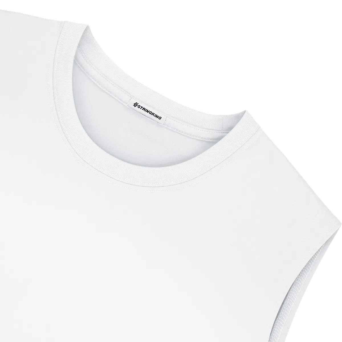 StringKing Men's StayWarm Tank Top - Relaxed Fit, White, Detail