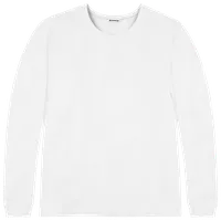 StringKing Men's Pima Cotton Long Sleeve Crewneck T-Shirt - Sharp Fit, White, Front