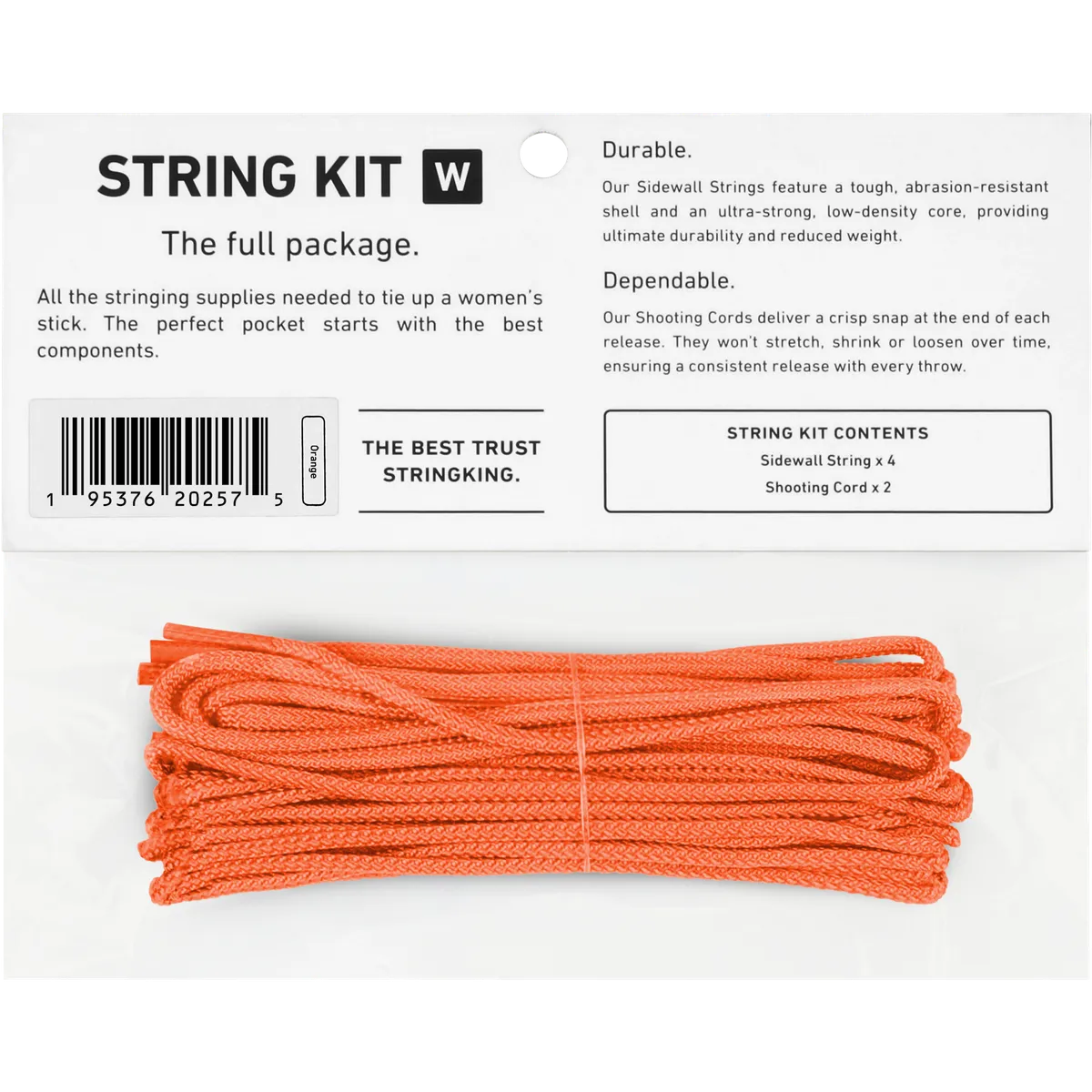 StringKing Women's String Kit - String Kit, Orange, Packaged, Back