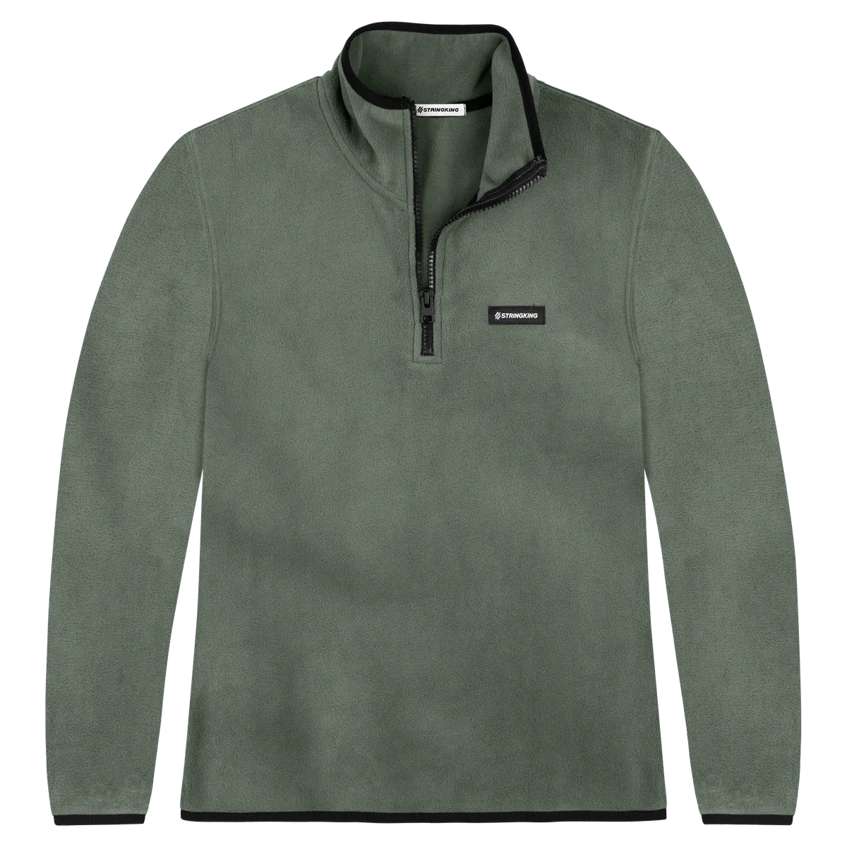 StringKing Women's Polartec Fleece Quarter Zip - Sharp Fit, Avenue Green, Front